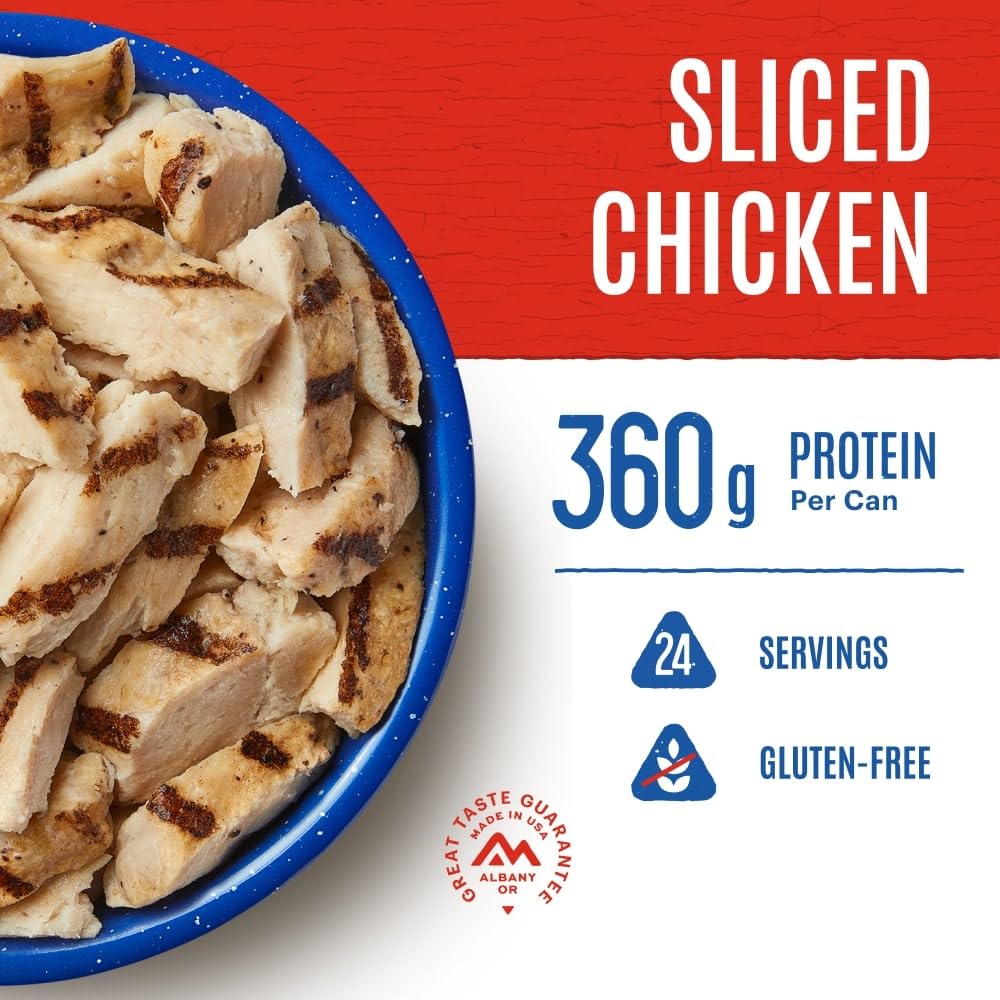 Mountain House Grilled Sliced Chicken on a backpacking trip offering quick dinner.
