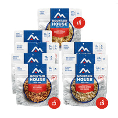 Mountain House just-add-water prep illustration, quick hot meal without cooking