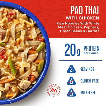 Mountain House Pad Thai with Chicken nutrition facts and gluten-free certification