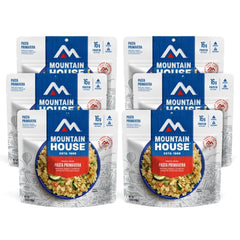 Mountain House Pasta Primavera pack ready-to-eat on the trail for quick shelter meals.