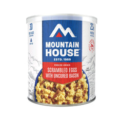 Rehydrating Mountain House Scrambled Eggs with Bacon using hot water