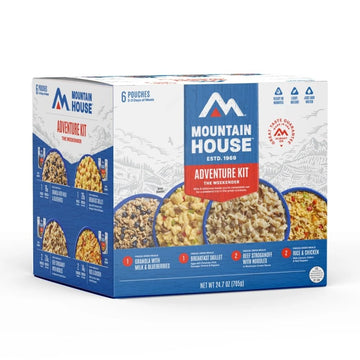 Mountain House Weekender Kit pouches ready-to-eat for quick camp meals.