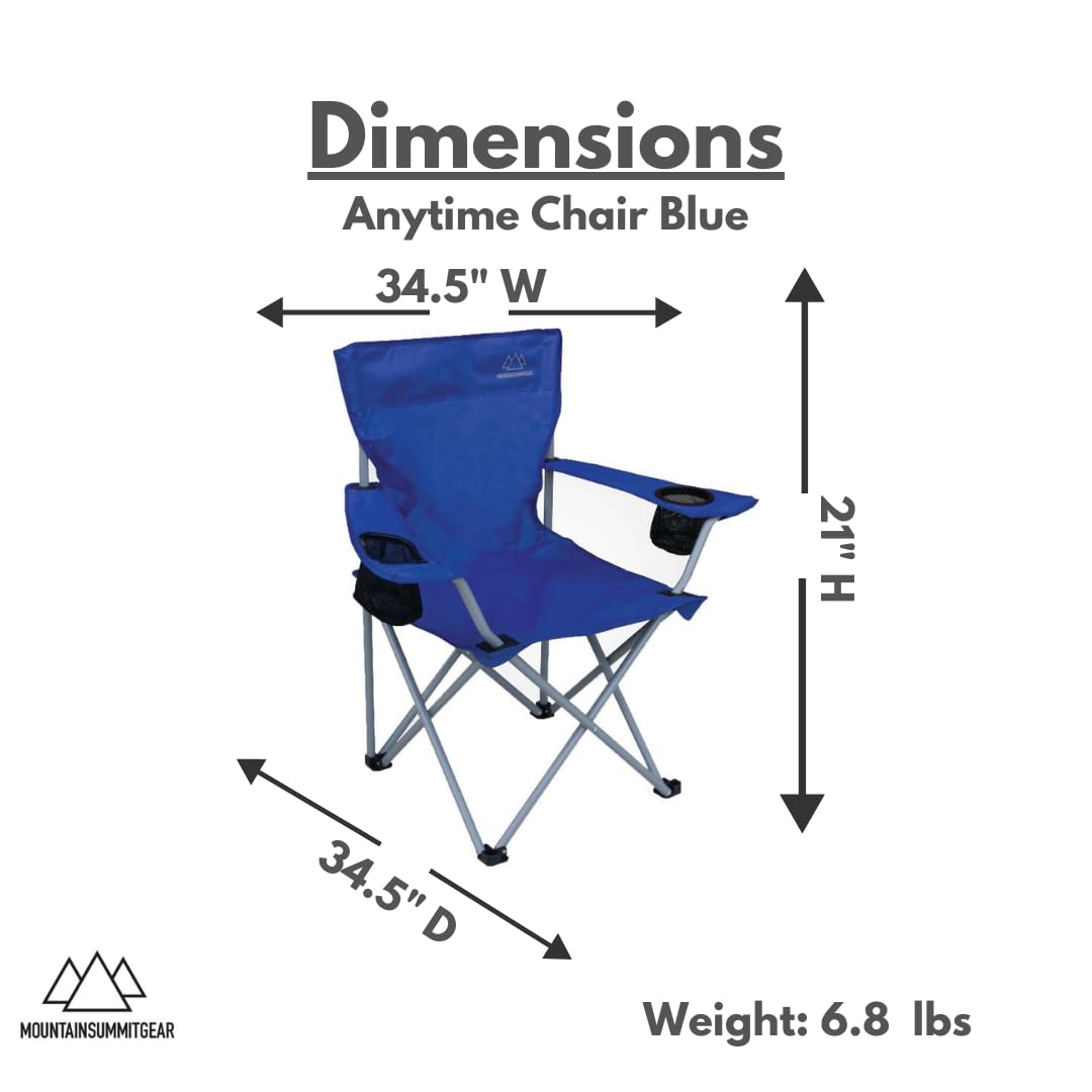 Mountain Summit Gear Anytime Chair cupholders for beverages or gadgets