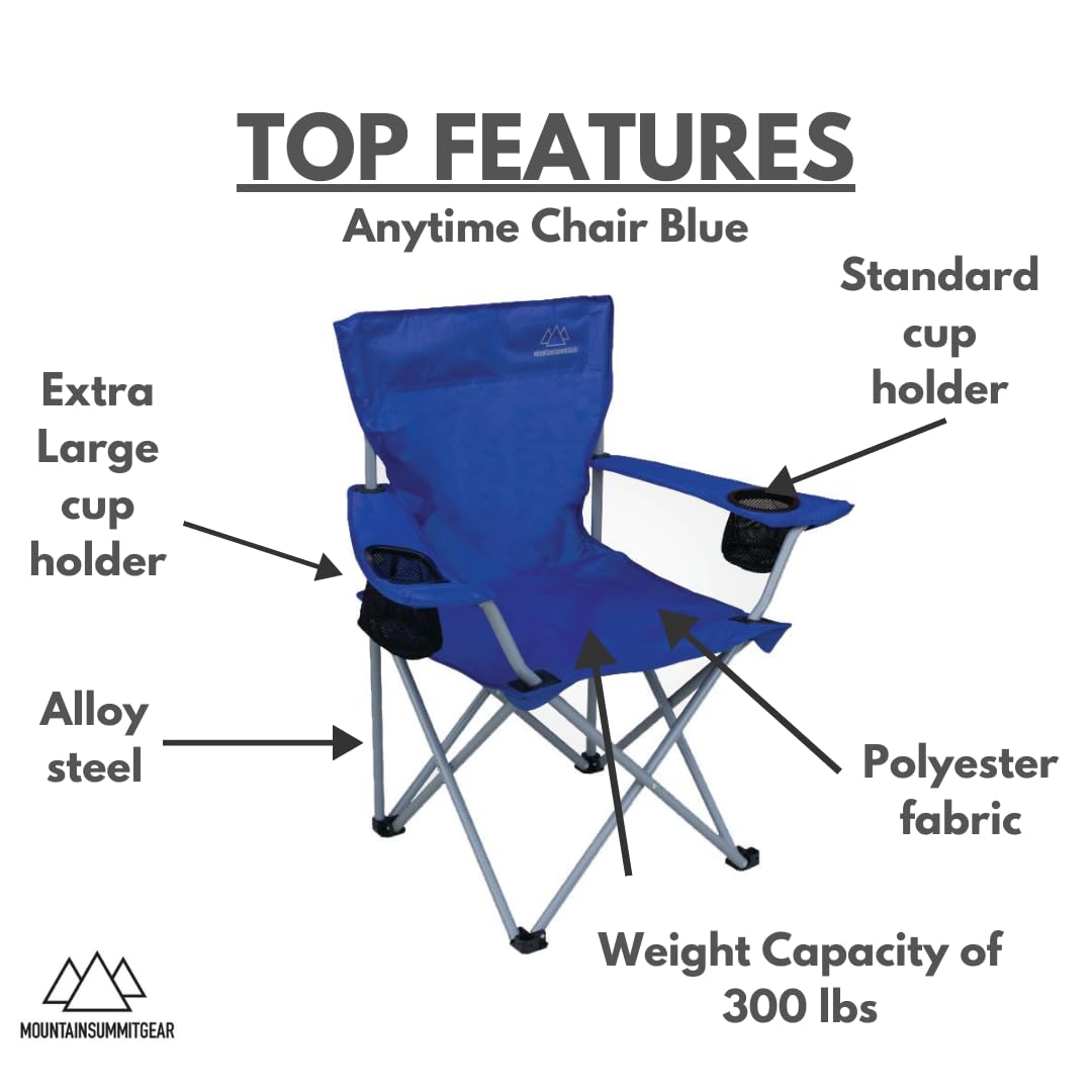 Mountain Summit Gear Anytime Chair 19mm frame showcases durable construction