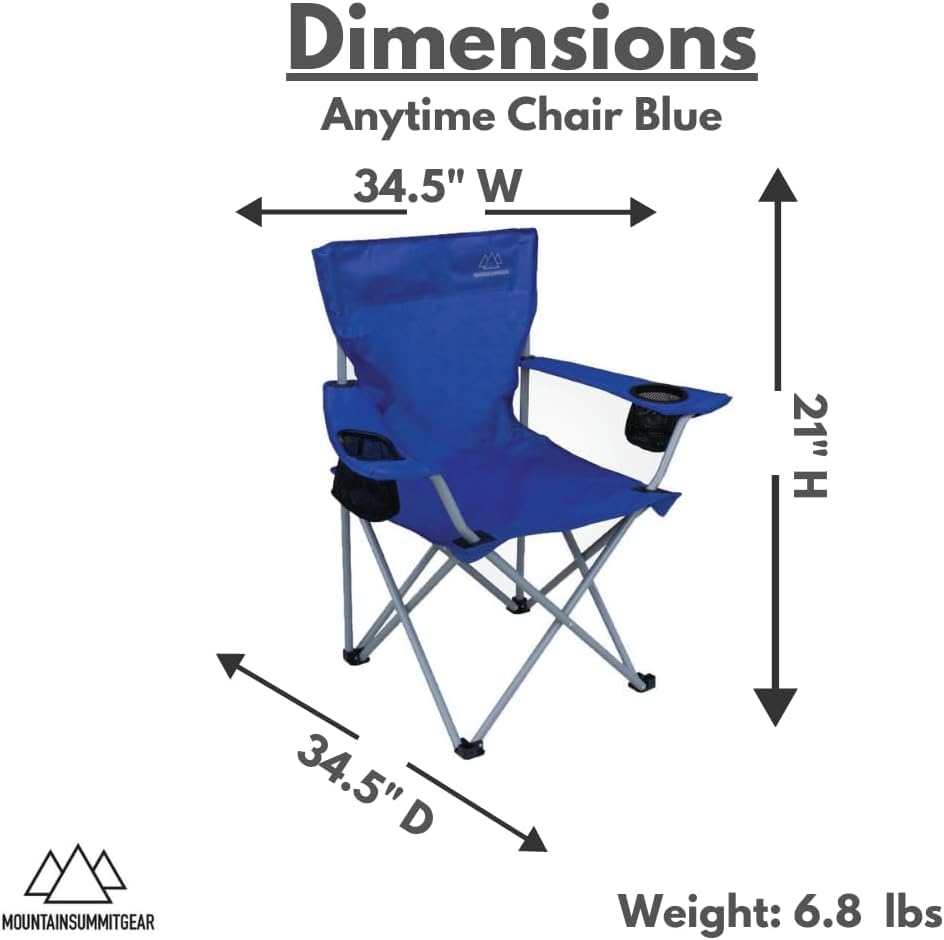 Mountain Summit Gear Anytime Chair set up quickly for outdoor seating.