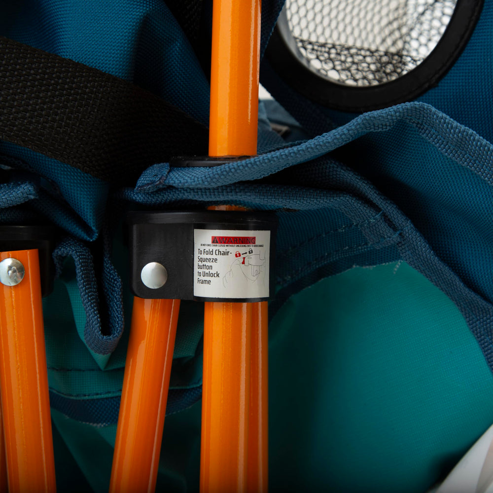 Mountain Summit Gear folded chair offers compact storage for quick outings.