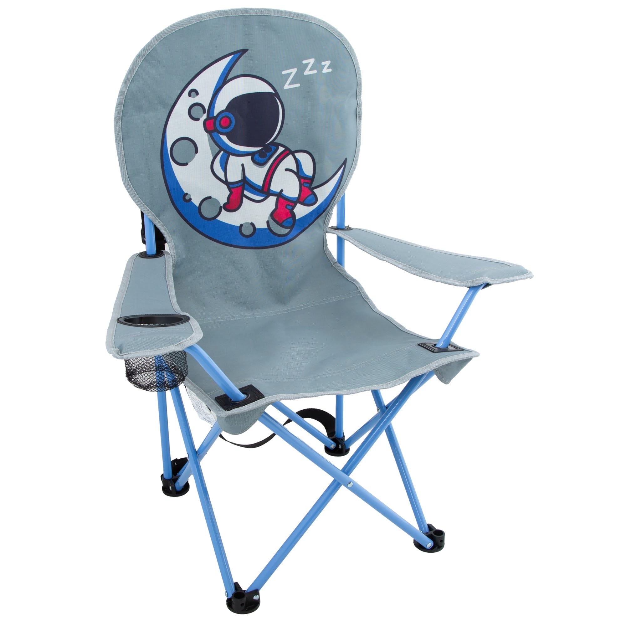 MOUNTAIN SUMMIT GEAR Kids Camping Chair front view for easy campsite seating.