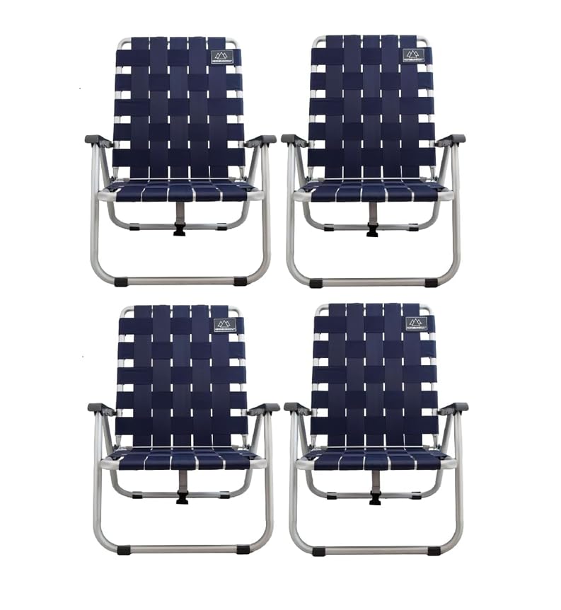 Mountain Summit Gear beach chair folded for easy transport and storage.