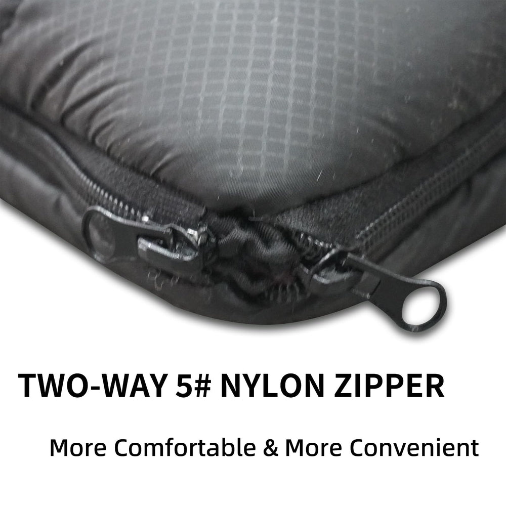 Mountainlodge cotton sleeping bag open-blanket mode ideal for indoor naps.