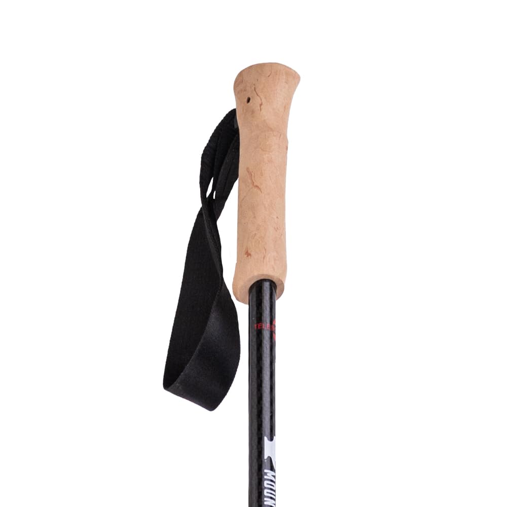 Mountainsmith Andesite carbon trekking pole packed compact for travel and lightweight carry