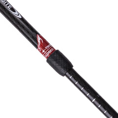 Mountainsmith Andesite carbon trekking pole showing replaceable carbide tip and locking basket for terrain versatility