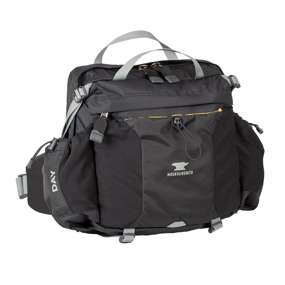 Mountainsmith Day Lumbar Pack front view with dual water bottle pockets for easy hydration.