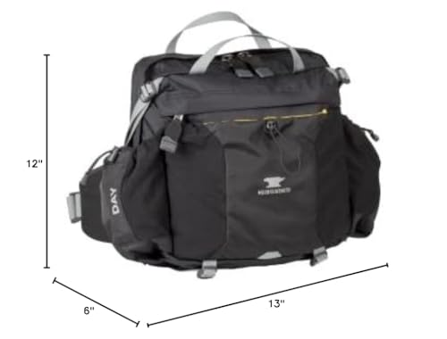 Mountainsmith Day Lumbar Pack side view highlighting water bottle pockets and compact carry.