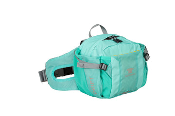 Mountainsmith Drift Lumbar Pack shows 5L capacity for day hikes.