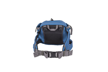Mountainsmith Drift lumbar small waist pack strap attachment illustrating crossbody carry option.