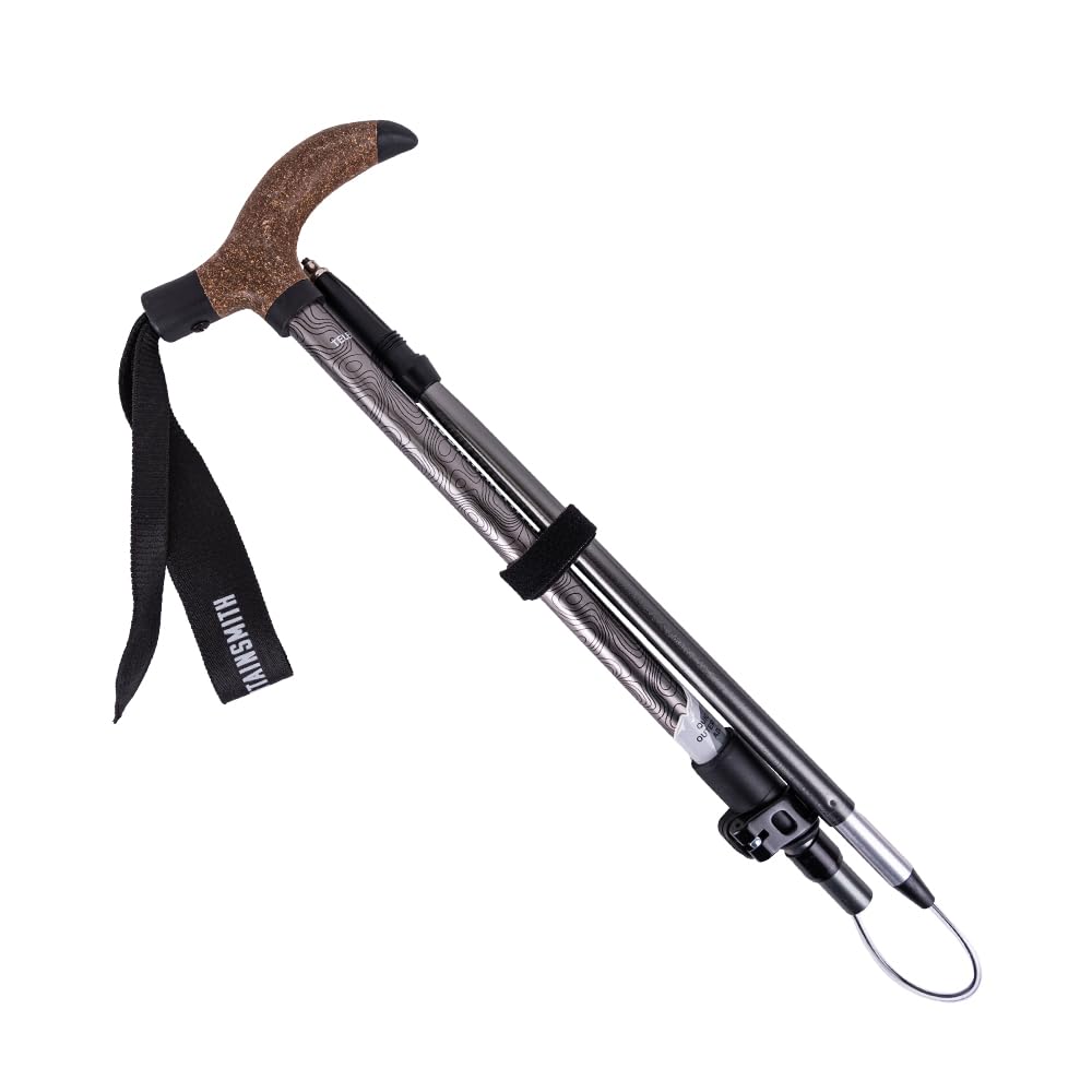 Globetrotter trekking pole collapsed to compact size for easy packing