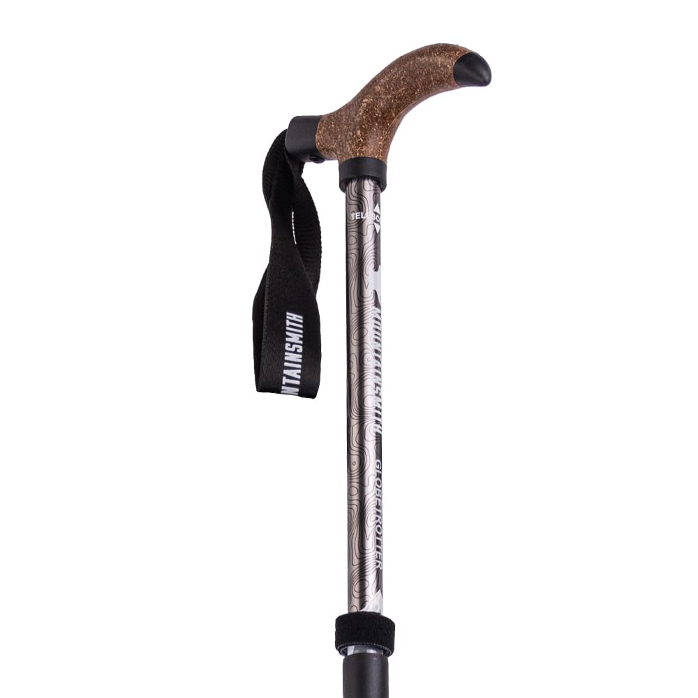 Globetrotter trekking pole showing removable baskets and replaceable tips for versatility