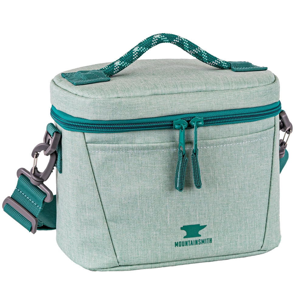 Close-up of Mountainsmith The Takeout cooler in lichen green for everyday lunches.