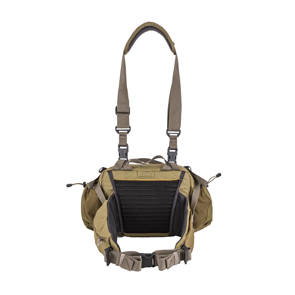 Mountainsmith Tour lumbar pack back panel padding and comfort for long wear.