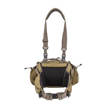 Mountainsmith Tour lumbar pack back panel padding and comfort for long wear.