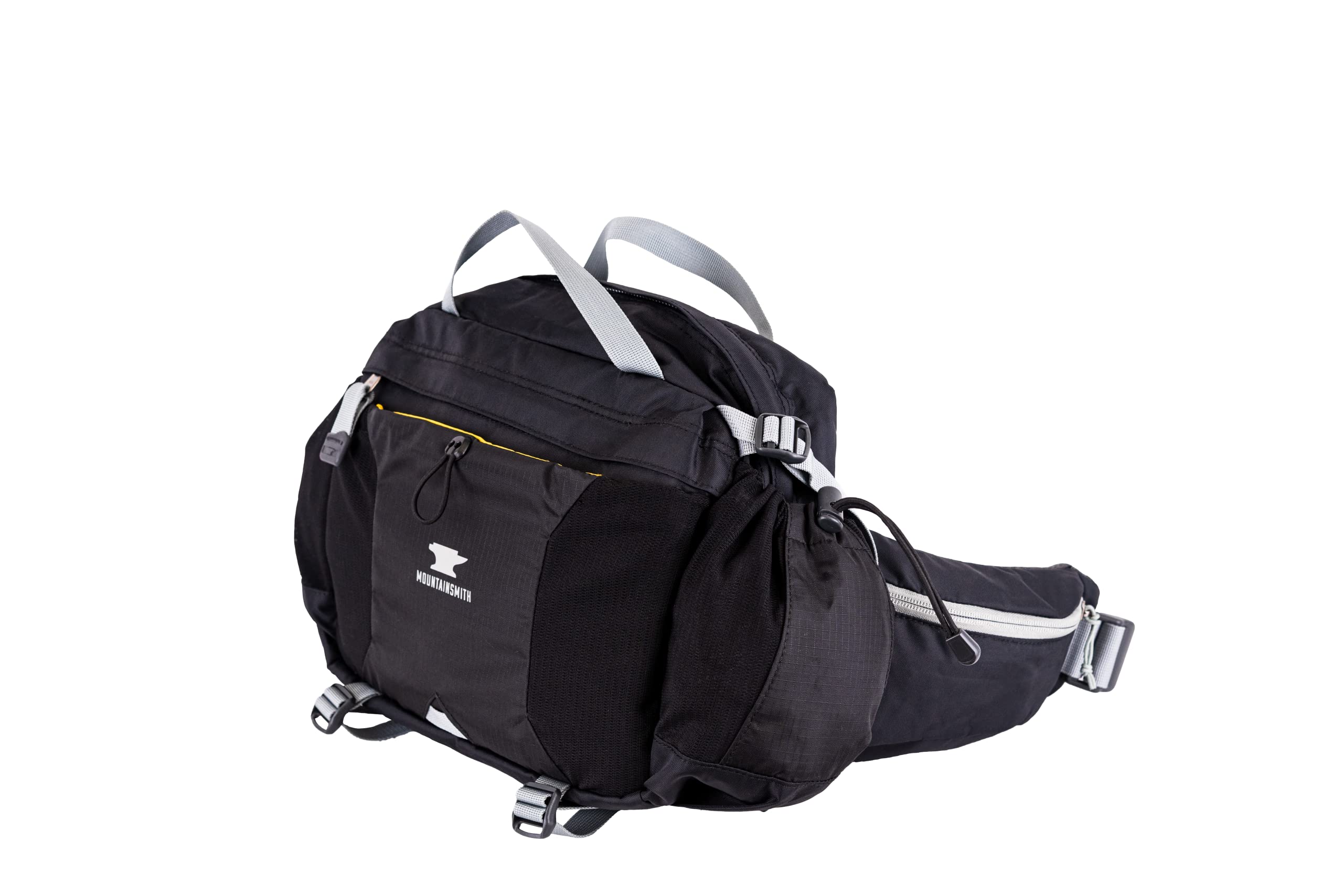 Mountainsmith Tour lumbar pack side view showing bottle pockets for hydration