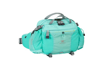 Mountainsmith Tour lumbar waist pack front view showing easy-access trail storage.