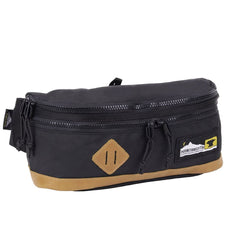 Mountainsmith Trippin Fanny Pack front view in Heritage Black showcases retro style and compact form.