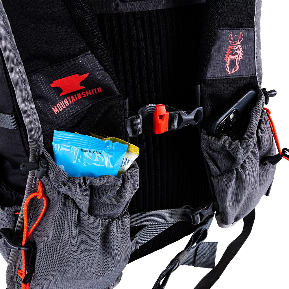 Removable 1.5-inch waistbelt and frame sheet details for adjustable comfort.