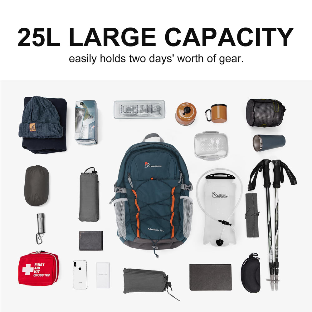 MOUNTAINTOP 25L backpack versatile outdoor companion for men and women.