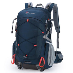 Mountaintop 40L hiking backpack front view highlights durable water-repellent fabric for rugged outdoor use.