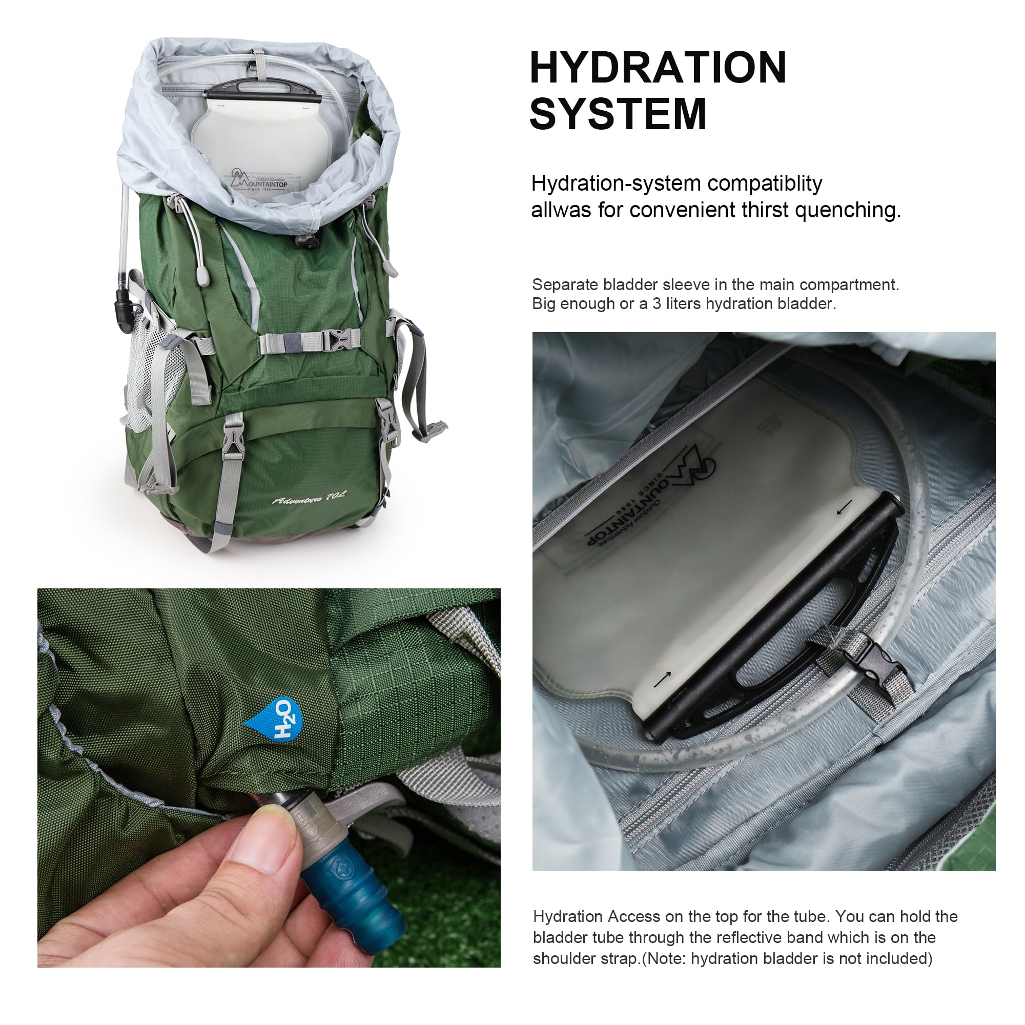 MOUNTAINTOP 70L rain cover guards gear during sudden weather changes