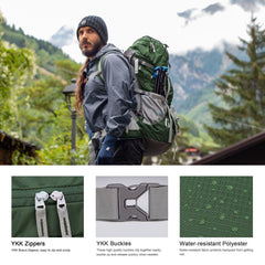 MOUNTAINTOP 70L backpack water-bladder pocket supports on-the-move hydration