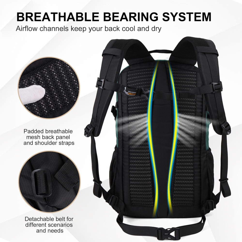 MOUNTAINTOP 25L lightweight design keeps carry effortless for all-day adventures