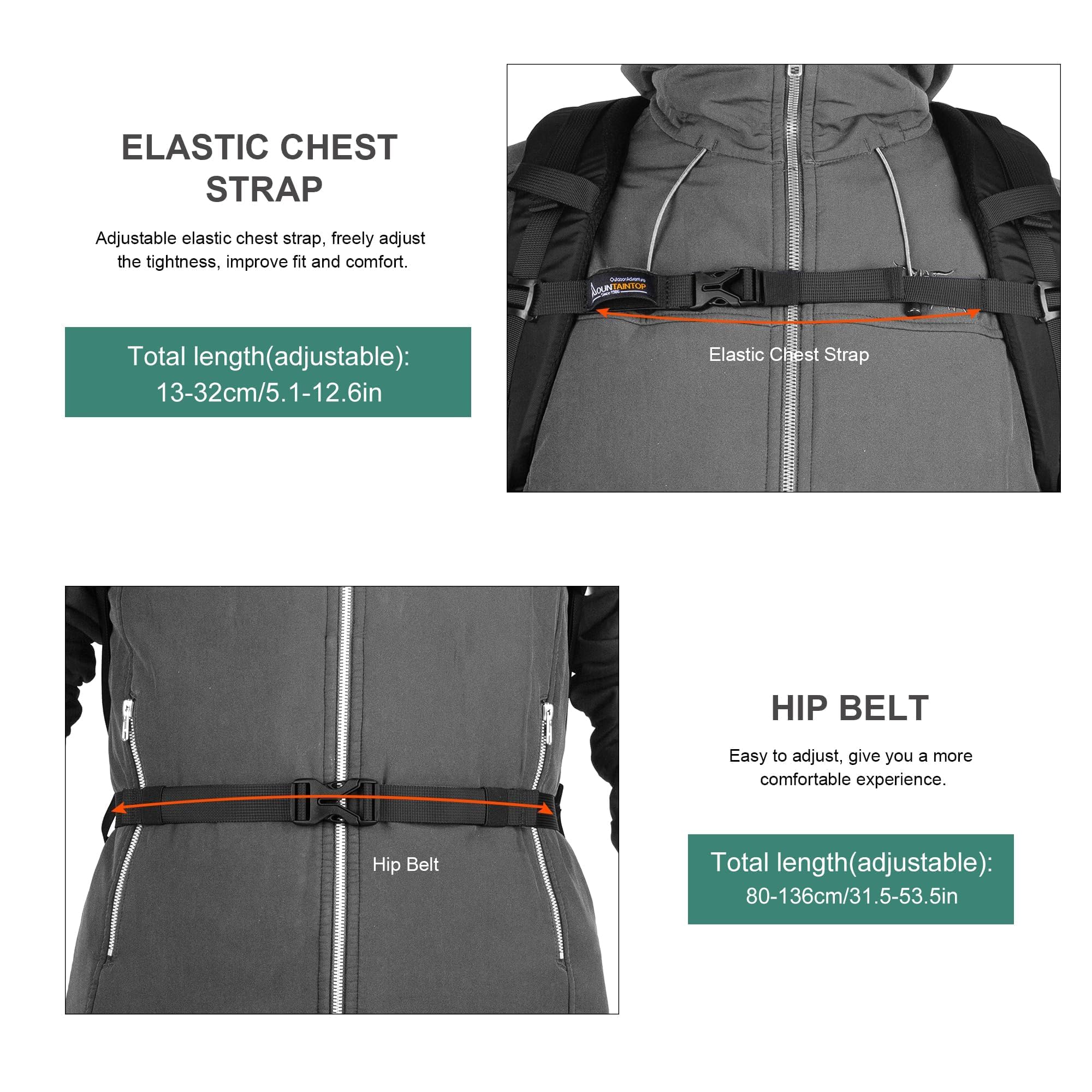 MOUNTAINTOP 25L multi-pocket layout supports versatile hiking, camping, and travel use