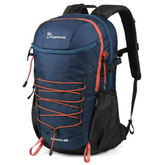 MOUNTAINTOP hiking backpack front view shows organized storage for 1-2 day trips.