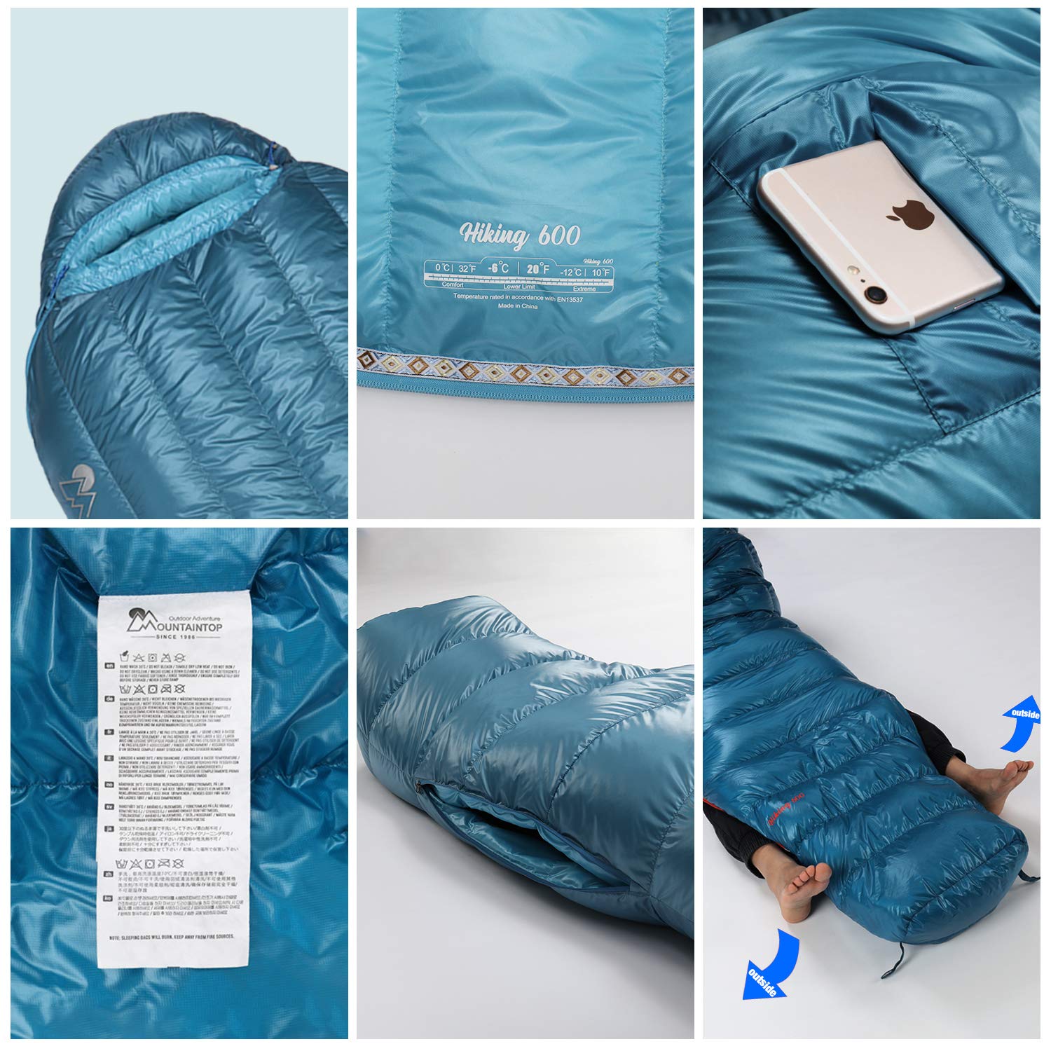 Mountaintop size focuses on compact dimensions for versatile packing in backpacks