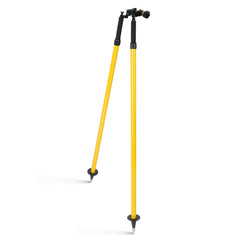 Mountlaser aluminum thumb-release bipod clamp closeup for quick pole attachment.