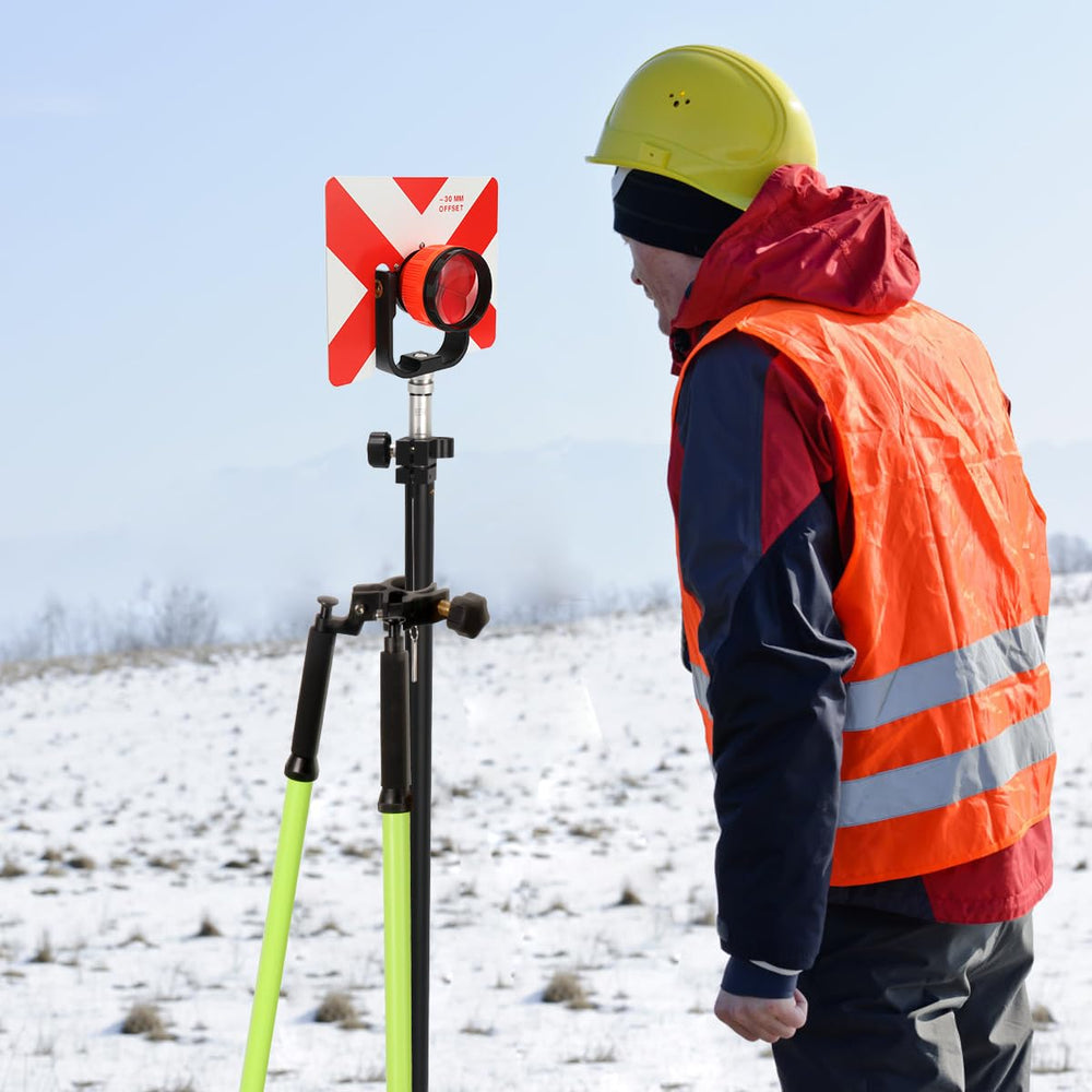 Mountlaser tripod-based solution for on-site prism and GPS pole setups.