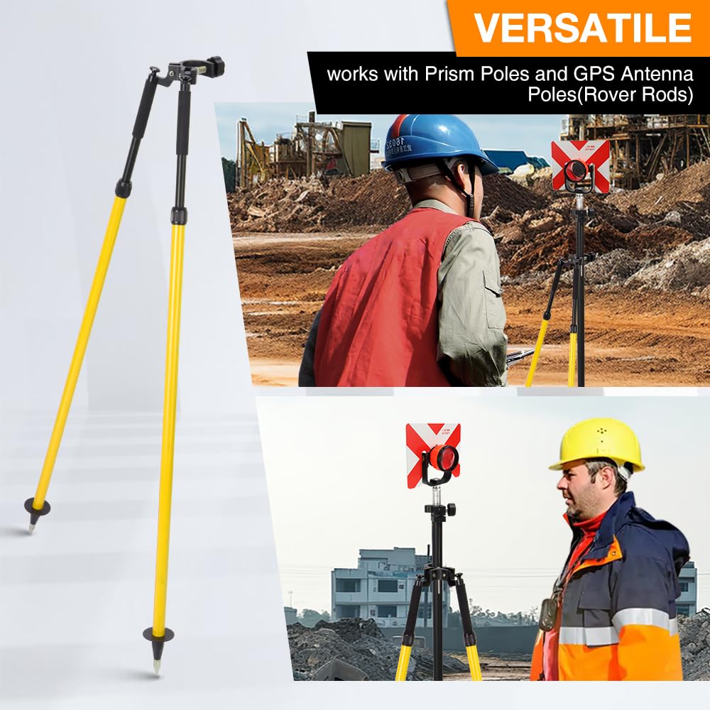 Mountlaser bipod surveying aluminum-frame provides sturdy, lightweight field support.