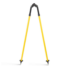 Mountlaser bipod surveying thumb-release side-angle demonstrates quick stabilization for field measurements.