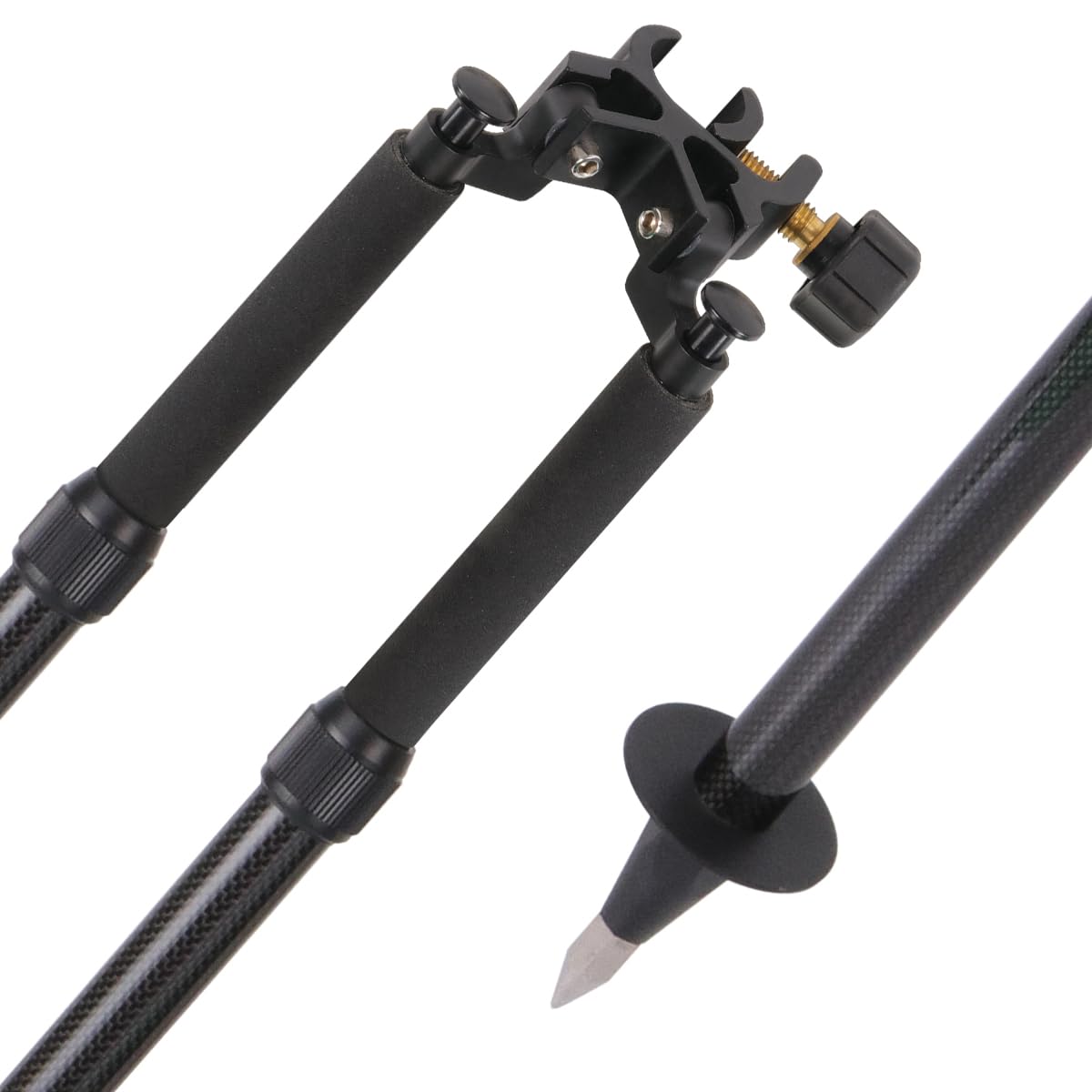 Mountlaser thumb release bipod extended height enables precise field positioning.
