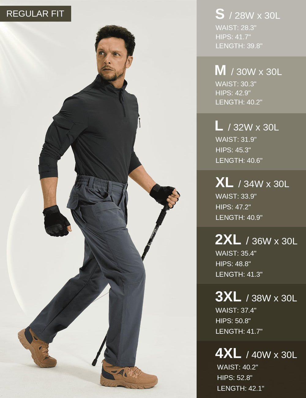 MOURCE cargo pants ideal for travel and camping with versatile pocket layout