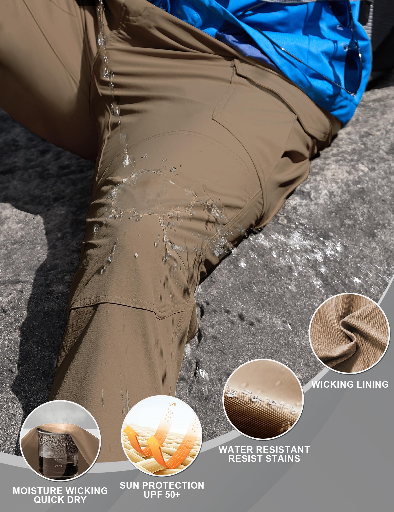 MOURCE versatile cargo pants suitable for hiking, camping, or city wear.