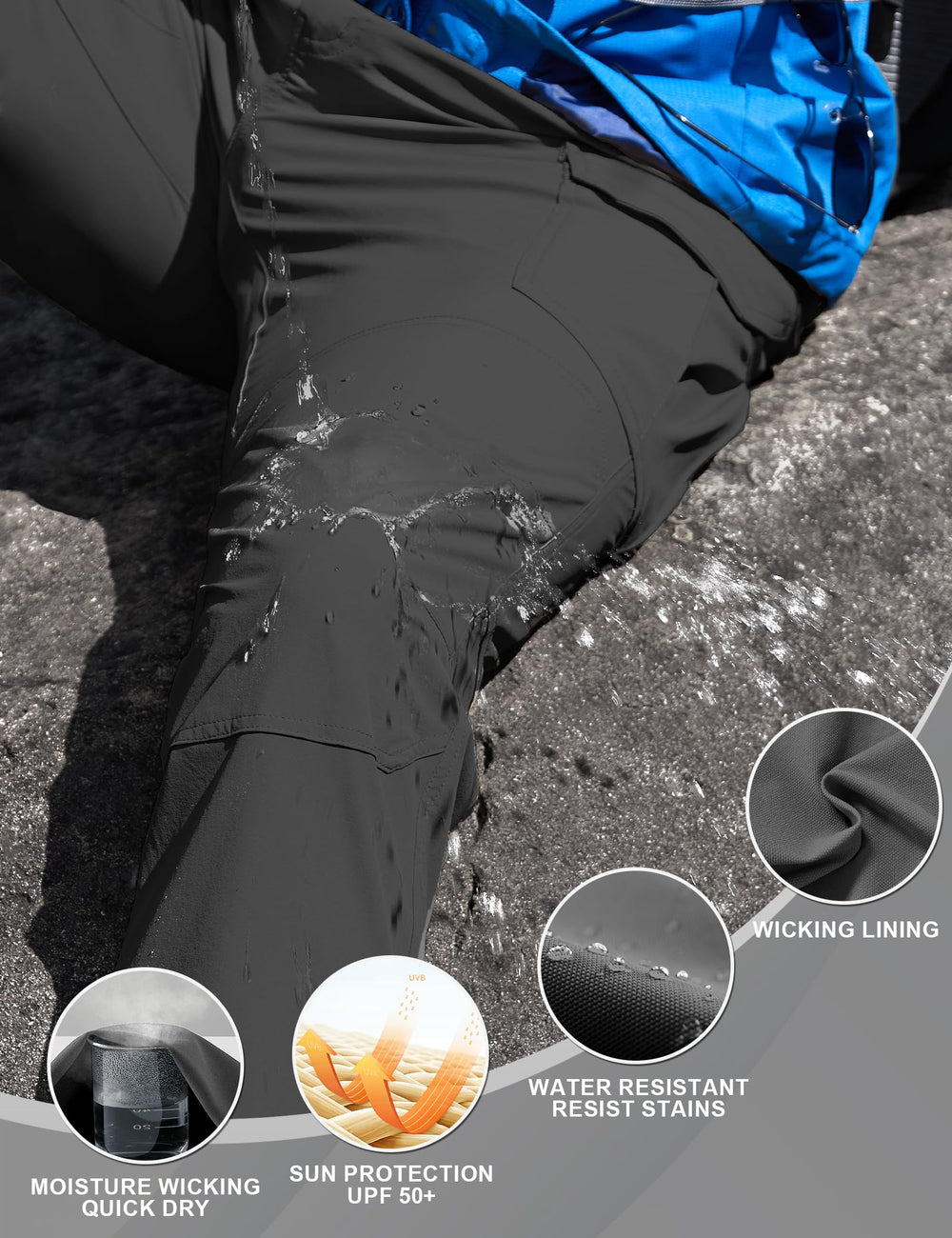 MOURCE hiking pants versatile-use suitable for hiking, camping, or urban exploration.
