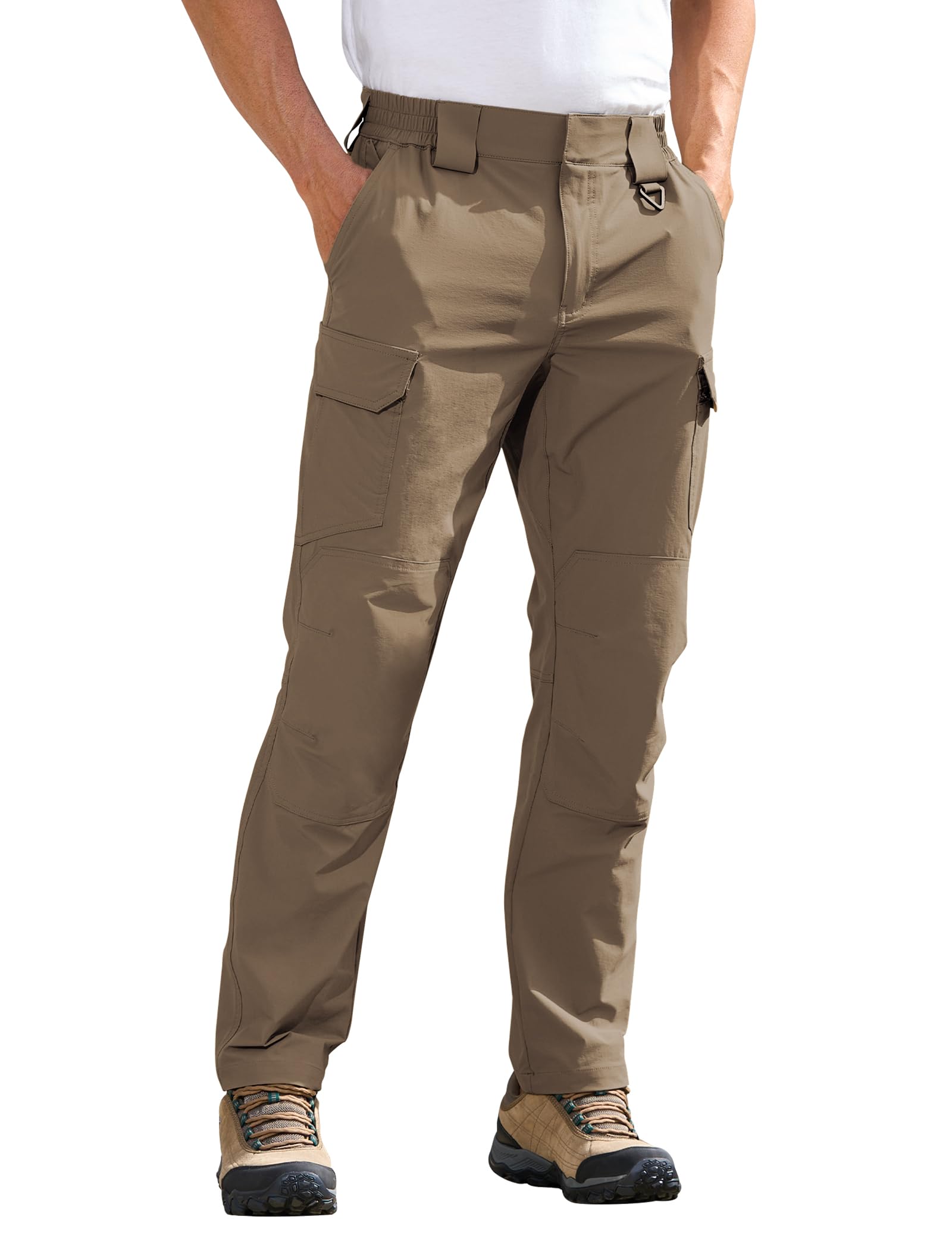 MOURCE lightweight hiking pants with pockets shown for on-the-go storage during hikes.