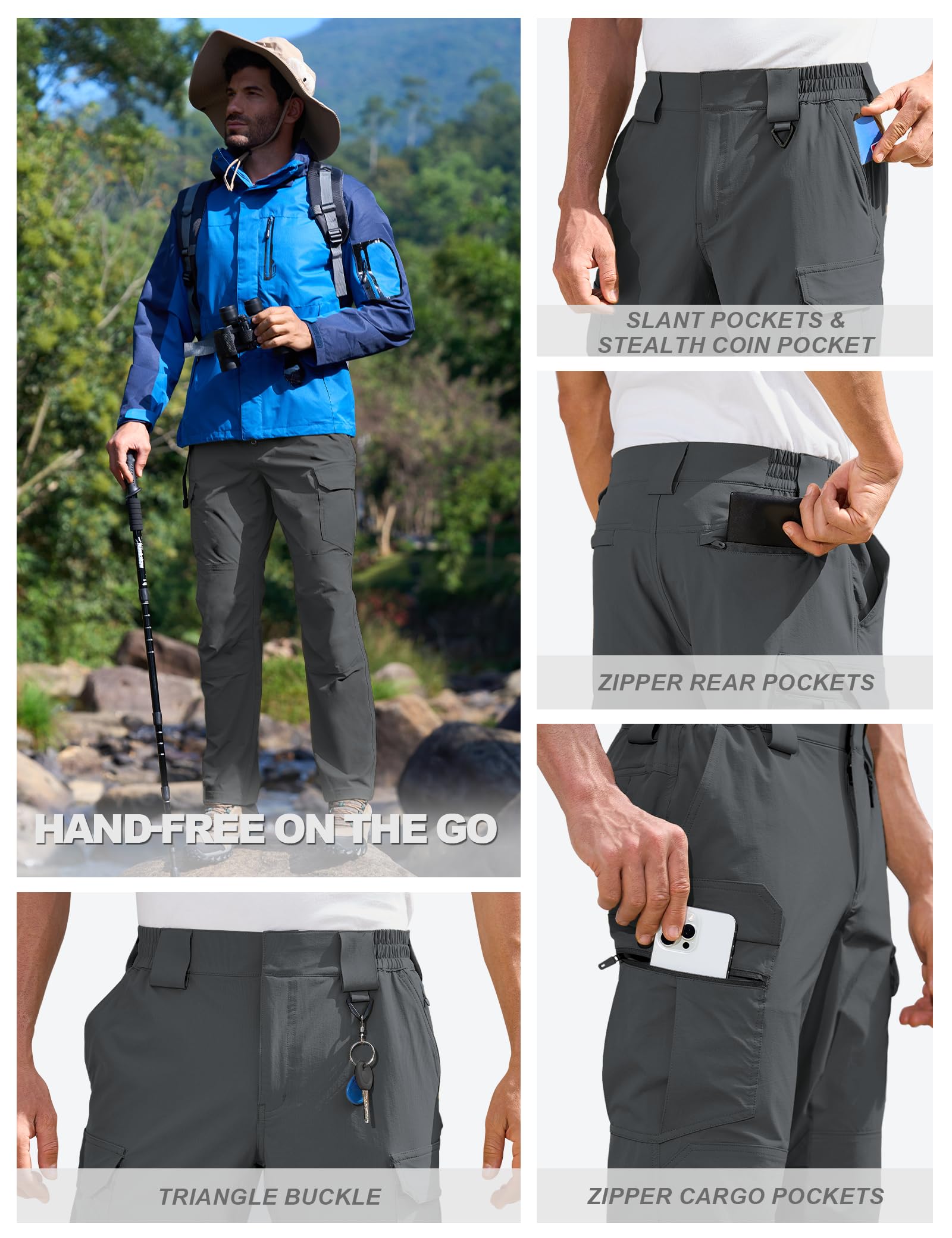 MOURCE pants waist with wide seamless belt loops for comfort and durability.