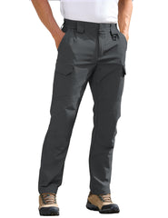 MOURCE men's hiking pants front view in gray for all-day outdoor comfort.