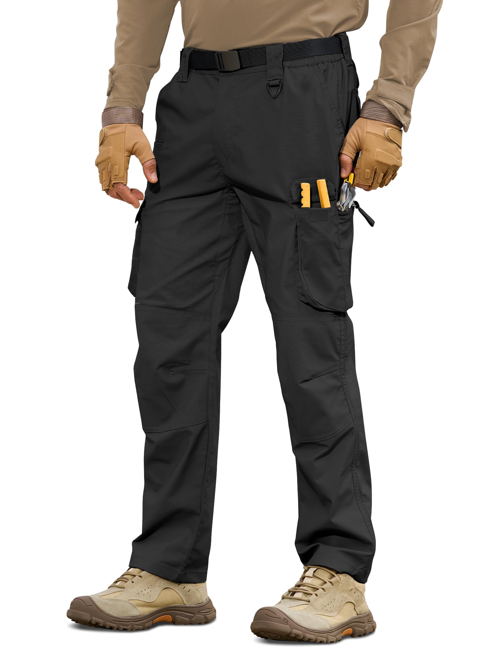 MOURCE Ripstop Tactical Pants front view with accessible pockets for tools