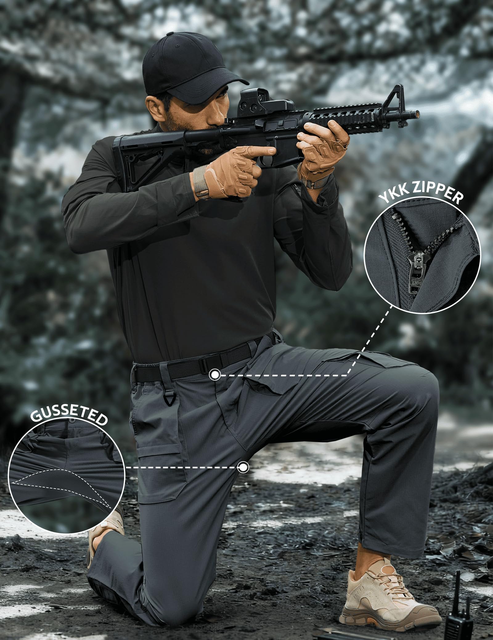 MOURCE Reinforced stitching and fabric abrasion-resistance for tough outdoor use.