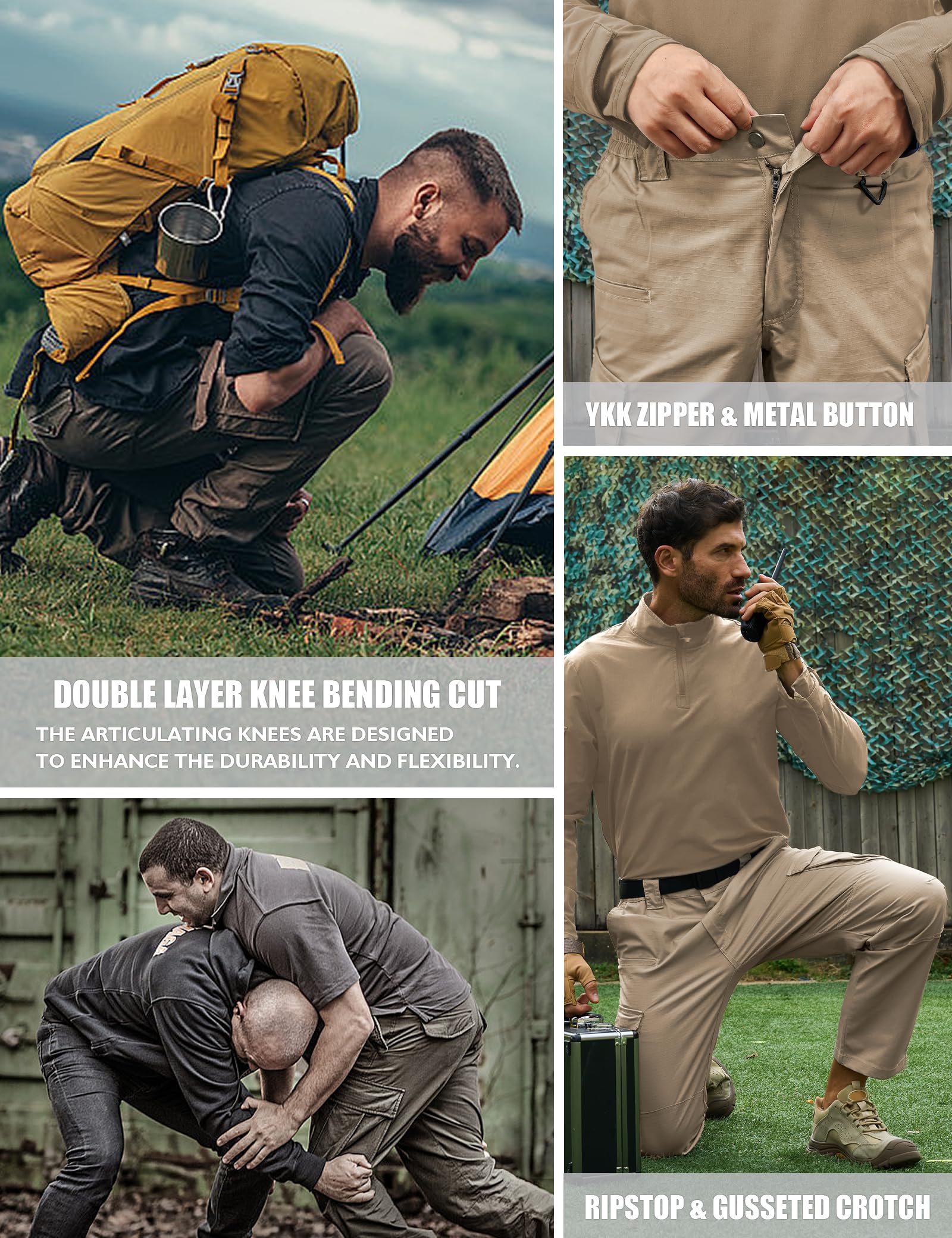 MOURCE versatile use image shows suitability for hiking, work, and daily wear.